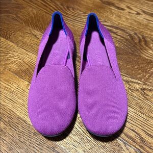 Rothy’s The Loafer Wild Orchid Fuchsia Pink Purple Slip On Flats Sz 5